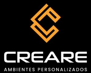 Logotipo da Creare Ambientes com fundo preto